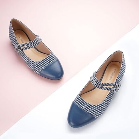 C.Paravano Shoes - C.Paravano Women's Flats Mary Janes Tweed Flats